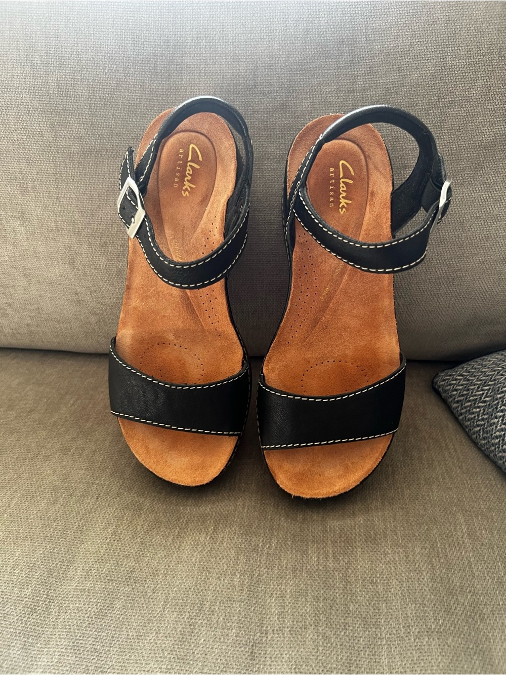 Clarks Kassanda Lily Wedge Sandal, 7 Wide - Picture 2 of 9